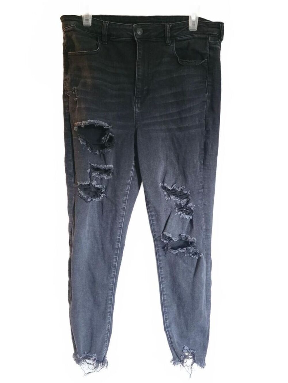 American Eagle Next Level Stretch Black Skinny Jeans Sz 16